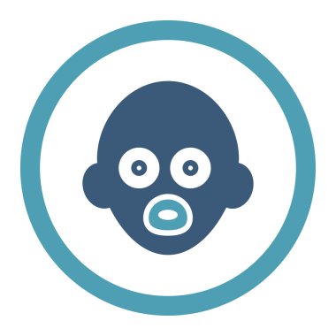 Bebek kafa yuvarlak Raster simgesi