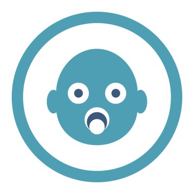 Bebek kafa yuvarlak Raster simgesi