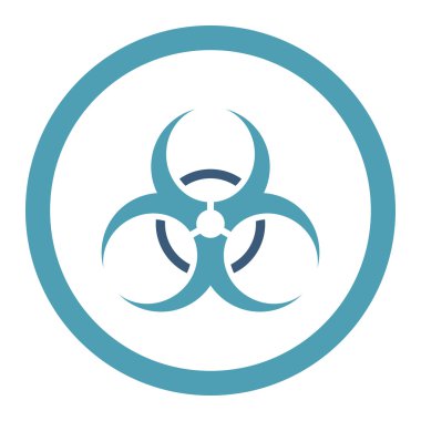 Biyolojik tehlike yuvarlak Raster simgesi