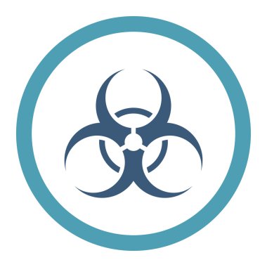 Biohazard sembol yuvarlak Raster simgesini