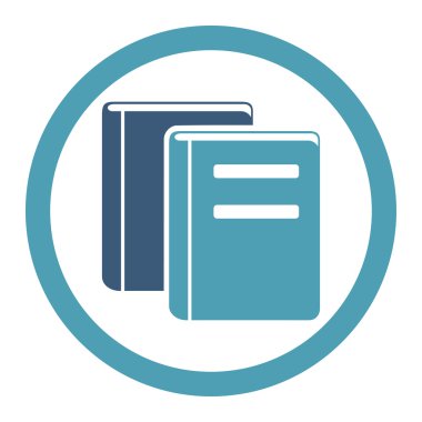 Kitaplar yuvarlak Raster simgesi