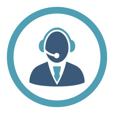 Çağrı Merkezi çalışan yuvarlak Raster simgesi