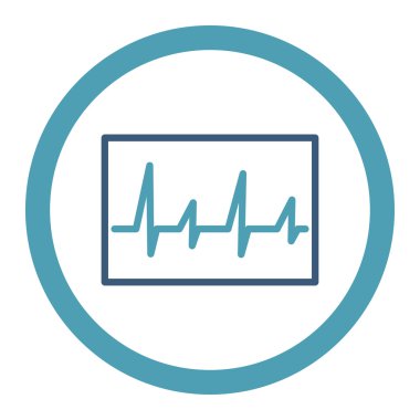 Kardiyogram yuvarlak Raster simgesi