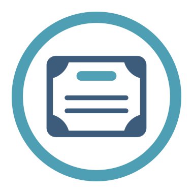 Sertifika yuvarlak Raster simgesi