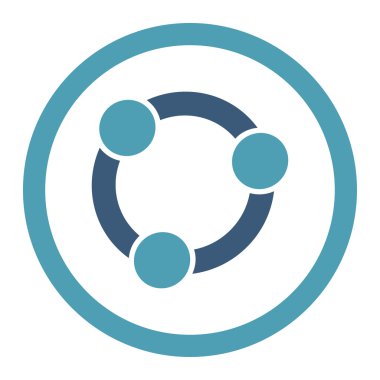 İşbirliği yuvarlak Raster simgesi