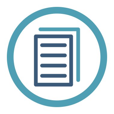 Kopya belge yuvarlak Raster simgesi