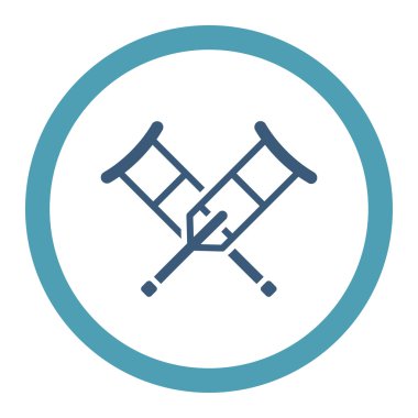 Koltuk değneği yuvarlak Raster simgesi