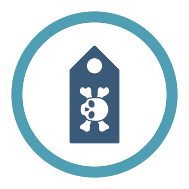 Ölüm etiket yuvarlak Raster simgesi