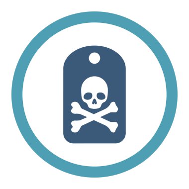 Ölüm etiket yuvarlak Raster simgesi