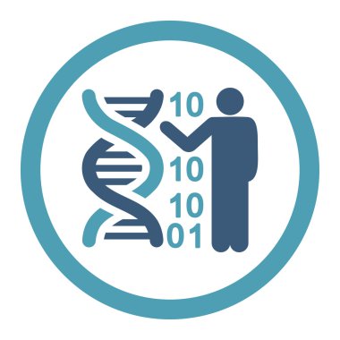 DNA kodu rapor Raster simgesi yuvarlak