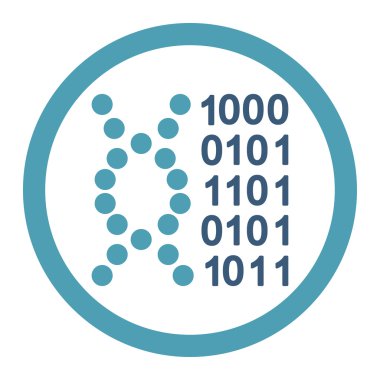 DNA kodu yuvarlak Raster simgesini