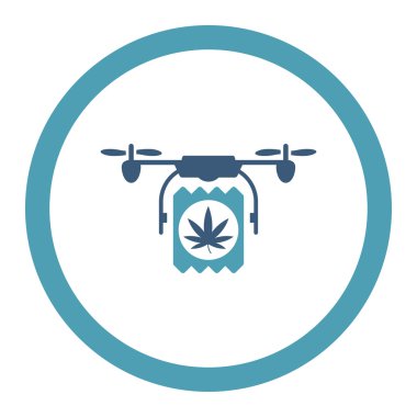 Uyuşturucu uçağı teslim yuvarlak Raster simgesi