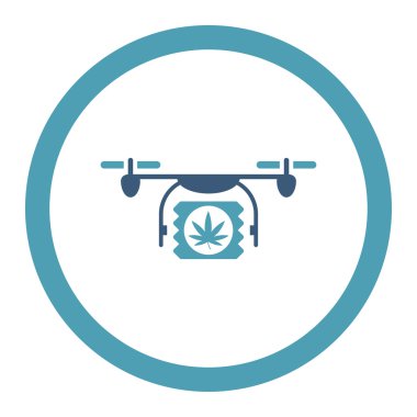 Uyuşturucu dron sevk irsaliyesi yuvarlak Raster simgesi