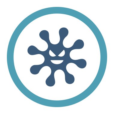 Kötü bakteri yuvarlak Raster simgesi