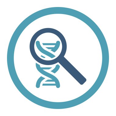 DNA yuvarlak Raster simgesi keşfetmek