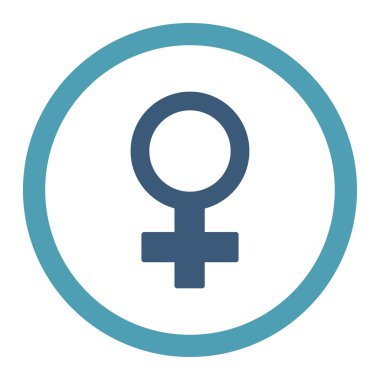 Kadın sembolü yuvarlak Raster simgesi