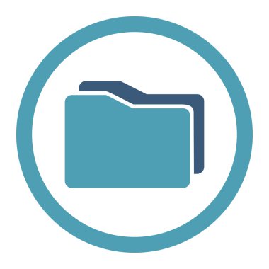 Klasörler yuvarlak Raster simgesini