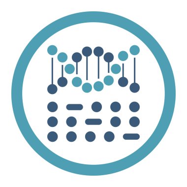 Genetik kod yuvarlak Raster simgesi