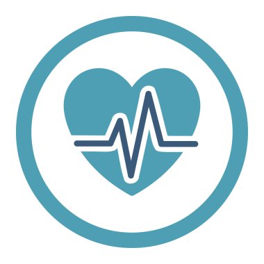 Kalp diyagramı yuvarlak Raster simgesi