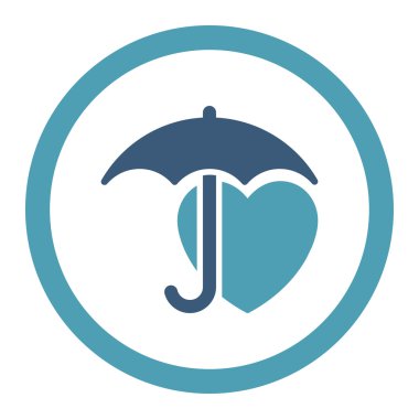 Kalp koruma yuvarlak Raster simgesi