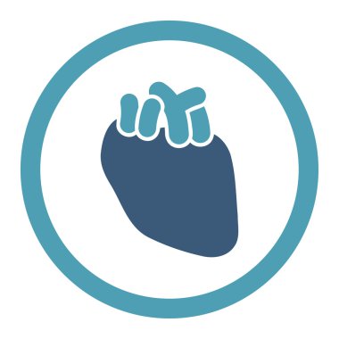 Kalp yuvarlak Raster simgesi