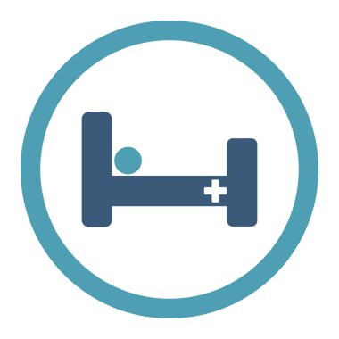 Hastane yatak yuvarlak Raster simgesi