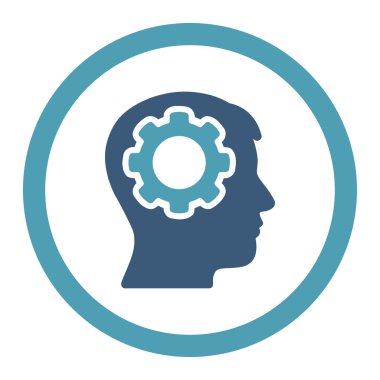 İnsan aklının yuvarlak Raster simgesi