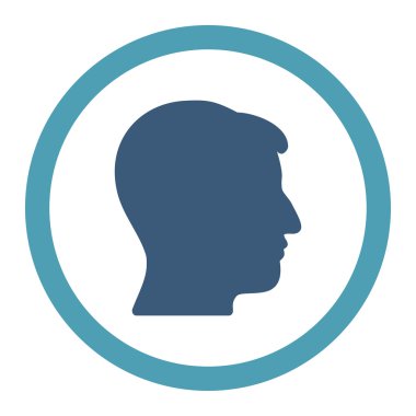 Adam başı yuvarlatılmış Raster simgesi