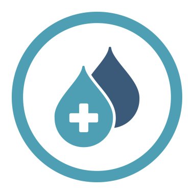 Tıbbi damla yuvarlak Raster simgesi