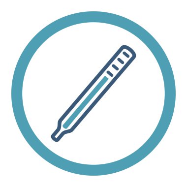 Tıbbi termometre yuvarlak Raster simgesi