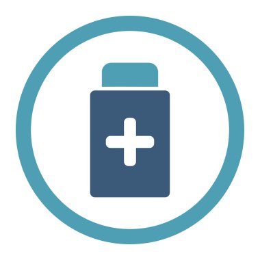 İlaç şişe yuvarlak Raster simgesi