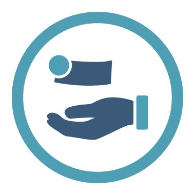 Para ödeme yuvarlak Raster simgesi