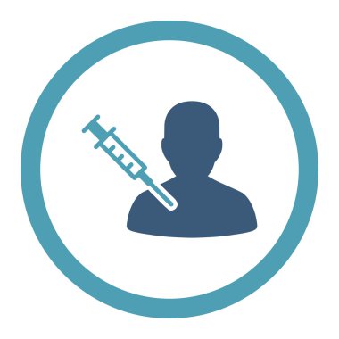 Hasta aşı yuvarlak Raster simgesi