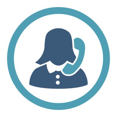 Resepsiyonist yuvarlak Raster simgesi