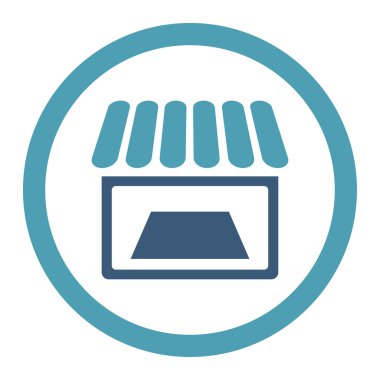 Dükkanı yuvarlak Raster simgesi