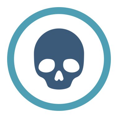 Kafatası yuvarlak Raster simgesi