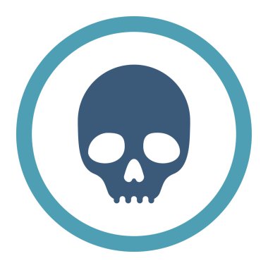 Kafatası yuvarlak Raster simgesi