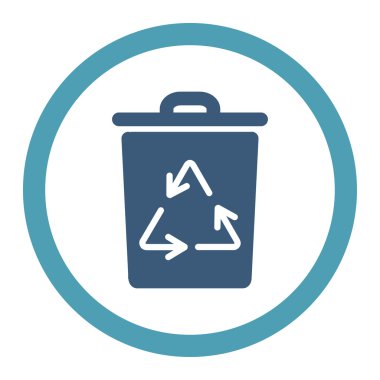 Çöp kutusu yuvarlak Raster simgesini