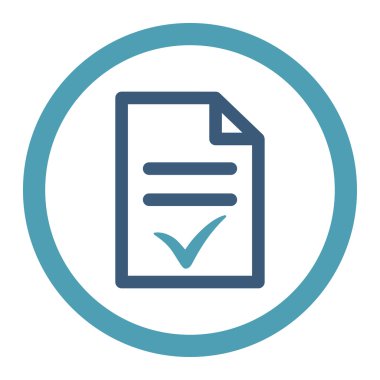 Geçerli belge yuvarlak Raster simgesi