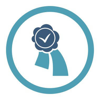 Doğrulama mühür Raster simgesi yuvarlak