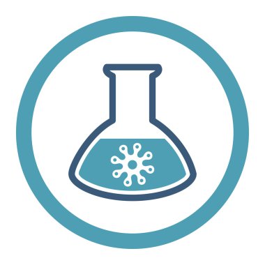 Virüs analiz yuvarlak Raster simgesi