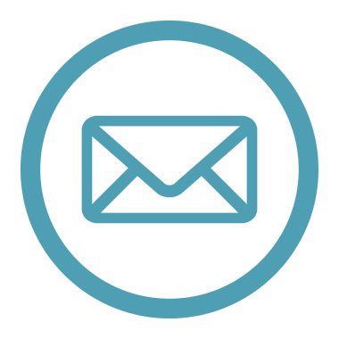 Zarf yuvarlak Raster simgesi