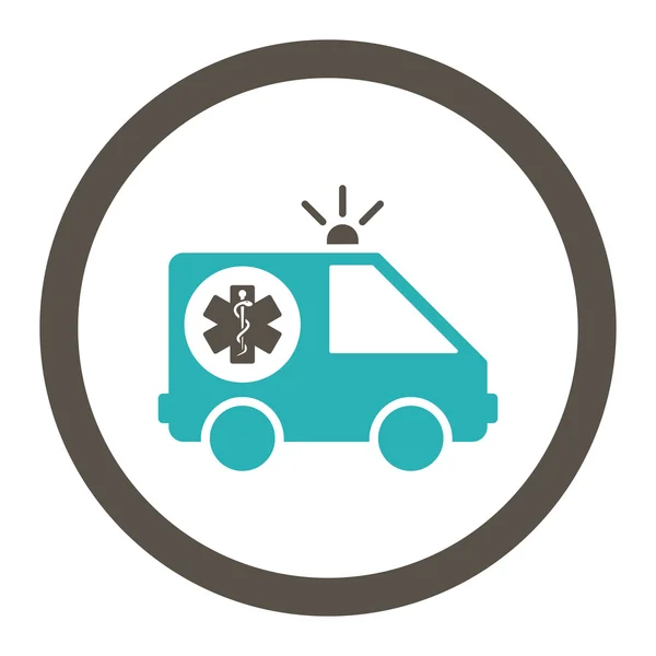 Ambulancia coche redondeado Raster icono —  Fotos de Stock