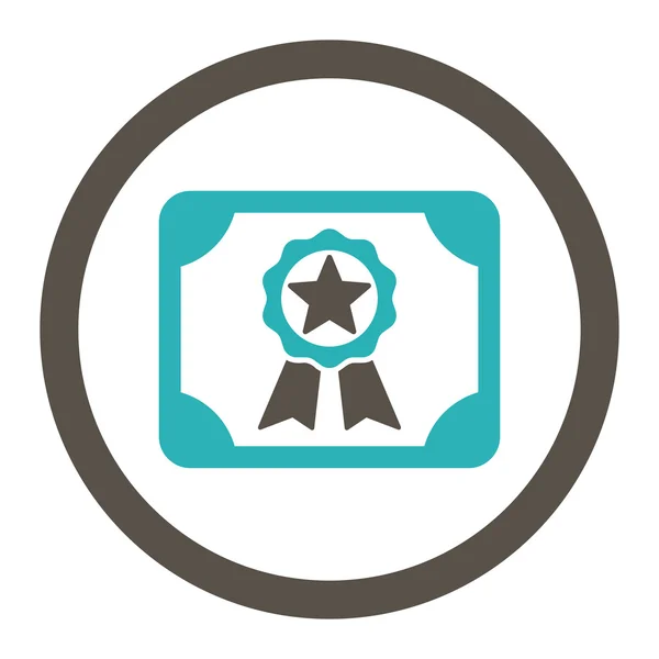 Award Diploma afgeronde Raster pictogram — Stockfoto