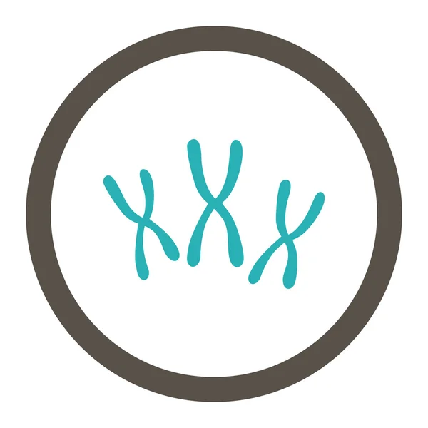 Kromoszómák lekerekített raszteres ikon — Stock Fotó