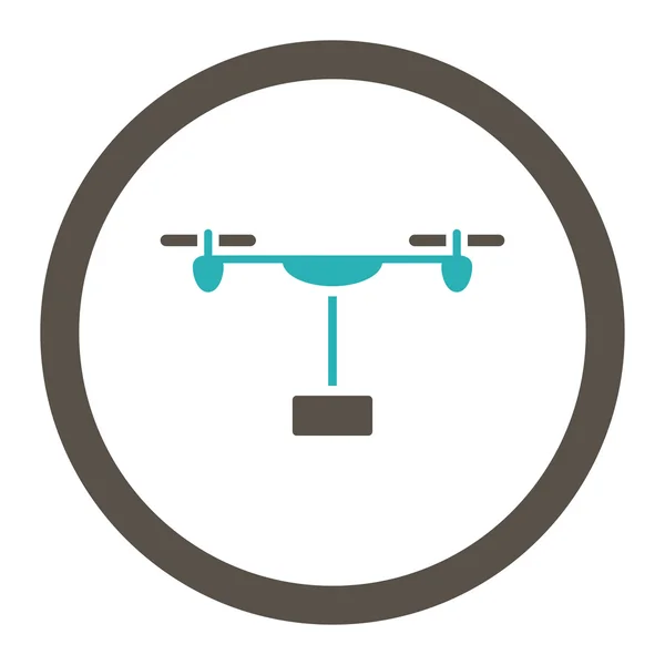 Drone sevk irsaliyesi yuvarlak Raster simgesi — Stok fotoğraf