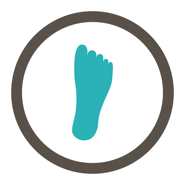 Fuß gerundetes Raster-Symbol — Stockfoto