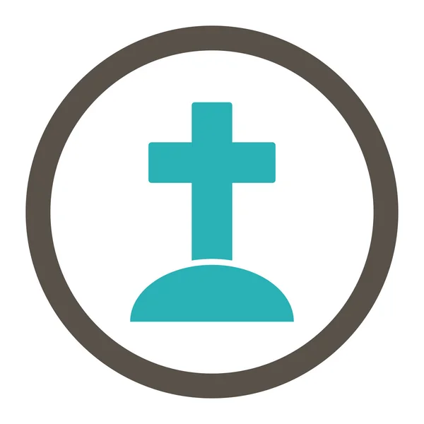 Grave Rounded Raster Icon — Stock Photo, Image