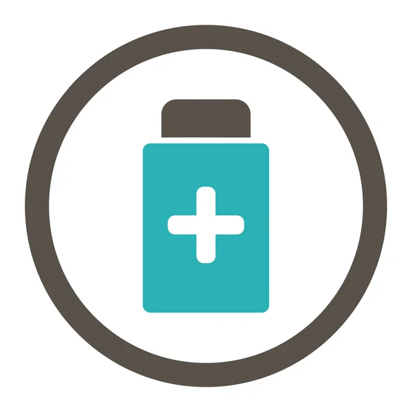 Medication Bottle Rounded Raster Icon — Stock Photo, Image