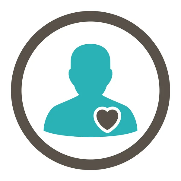 Patient Heart Rounded Raster Icon